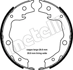 Колодки ручника Nissan X-Trail 07-/Qashqai 07-/Toyota Rav 4 III 05- (172x32) METELLI Metelli 53-0450