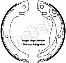 Колодки ручника Toyota Corolla 01-09/Verso 09-18 (180x32) METELLI Metelli 53-0453 (фото 1)