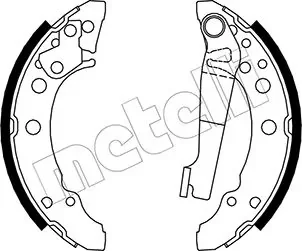Колодки гальмівні (задні) Audi 80/A2/VW Golf I-II/Jetta I-II/Passat/Polo 74-05 (барабанні) (180x31) METELLI Metelli 53-0465
