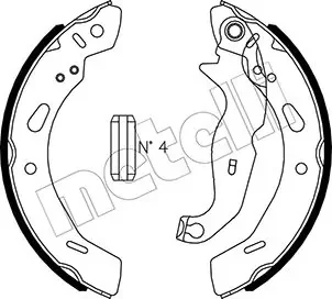 Колодки гальмівні (задні) Ford Fiesta 08- (барабанні) (200x32) METELLI Metelli 53-0490