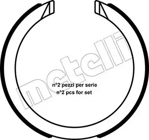 Колодки ручника Mazda CX-7/CX-9 06- (190x25) METELLI Metelli 53-0491 (фото 1)