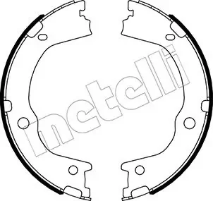 Колодки гальмівні (задні) Hyundai Santa Fe 04-/Kia Sorento II 09- (барабанні) (190x26) METELLI Metelli 53-0498