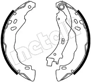 Колодки гальмівні (задні) Citroen C3/C4/Peugeot 208/301 1.0-1.6 HDi/VTi 08-/Opel Corsa F 1.2/1.5 19- (барабанні) (203.2x39) METELLI Metelli 53-0544 (фото 1)