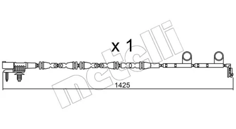 Датчик зносу гальмівних колодок (передніх) Land Rover Range Rover IV 3.0-5.0 D 12- (L=1425mm) METELLI SU.316 Metelli SU-316
