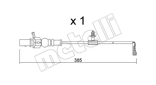 Датчик зносу гальмівних колодок (задніх) Audi A6/A7/A8/Q7/Q8/VW Touareg 15- (L=385mm) METELLI SU.348 Metelli SU-348 (фото 1)