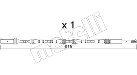 Датчик зносу гальмівних колодок (задніх) BMW 5 (G30/F90)/7 (G11/G12) 15- (L=915mm) METELLI SU.351 Metelli SU-351