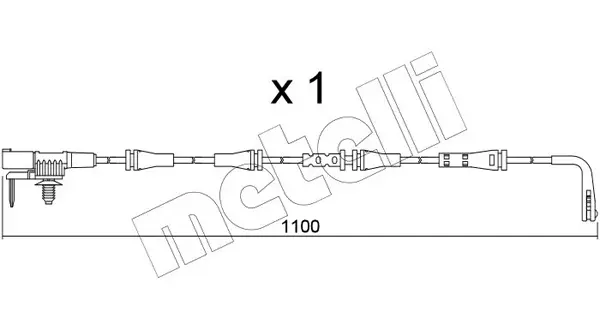 Датчик зносу гальмівних колодок (передніх) Land Rover Range Rover Velar 19- (L=1100mm) METELLI SU.358 Metelli SU-358 (фото 1)