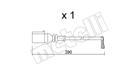 Датчик зносу гальмівних колодок (задніх) VW Crafter 2.0TDI 16- (L=290mm) METELLI SU.365 Metelli SU-365