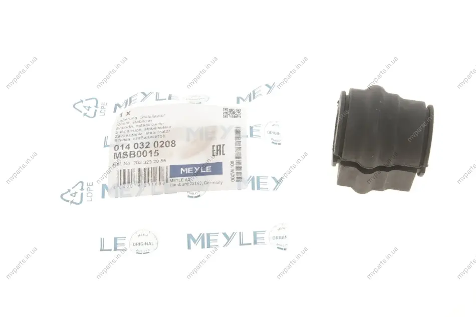 Втулка стабілізатора (переднього) MB C-class (W203) 00-09 (d=21mm) 014 032 0208 MEYLE 014-032-0208 (фото 1)