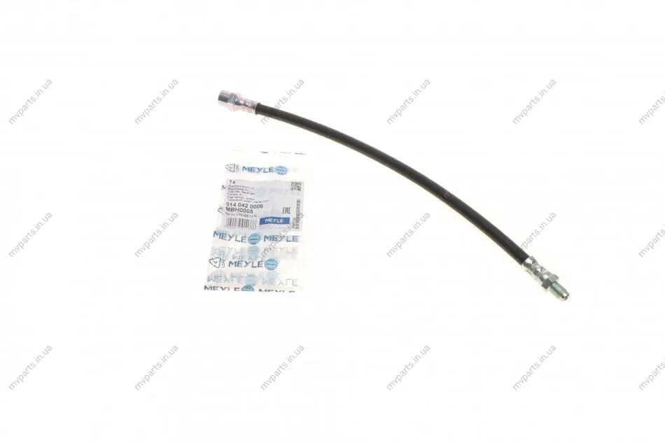 Шланг гальмівний (передній) MB (W123/W124/W201) (366 мм) 014 042 0006 MEYLE 014-042-0006 (фото 1)