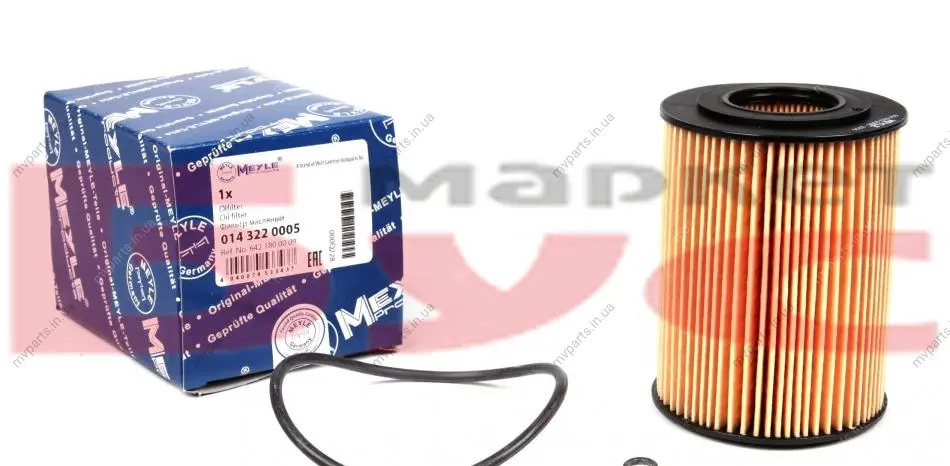 Фільтр масляний MB Sprinter 3.0CDI 06- OM642 014 322 0005 MEYLE 014-322-0005 (фото 1)