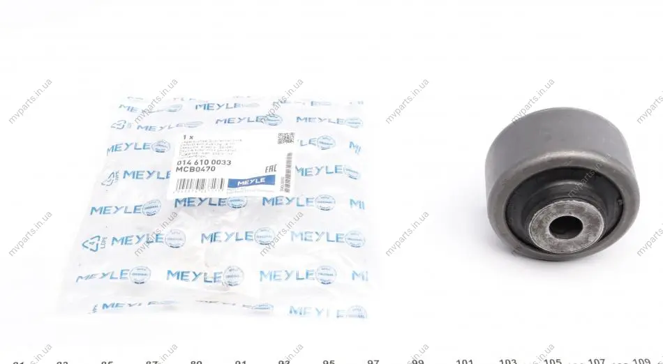 Сайлентблок важеля (переднього/ззаду/знизу) MB Vito (W639) 03- 014 610 0033 MEYLE 014-610-0033 (фото 1)