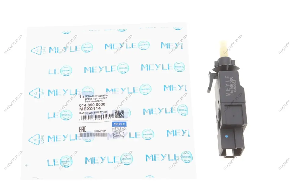 Датчик педалі гальма MB Sprinter/VW LT (4-х конт.) 014 890 0008 MEYLE 014-890-0008 (фото 1)