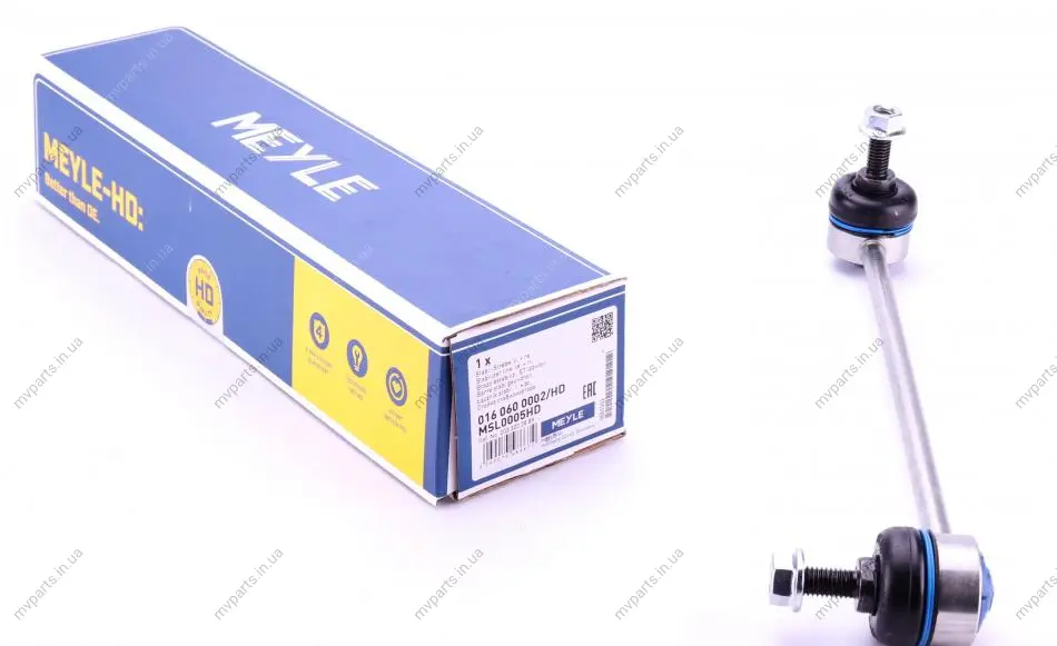 Тяга стабілізатора (переднього) MB C-class (W203) 00-07 016 060 0002/HD MEYLE 016-060-0002-HD (фото 1)