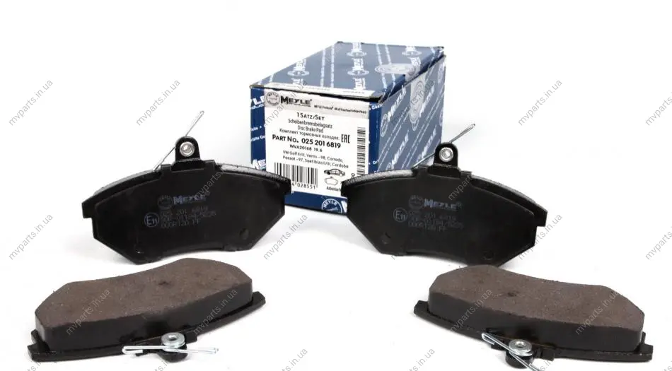 Колодки гальмівні (передні) VW Caddy II/Golf II-IV/Passat -04 025 201 6819 MEYLE 025-201-6819 (фото 1)