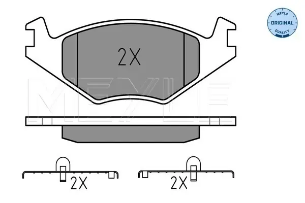 Колодки гальмівні (передні) VW Golf/Jetta 83-91 (137.9x15.3x49) 025 208 8715 MEYLE 025-208-8715 (фото 1)
