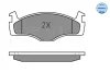 Колодки гальмівні (передні) VW Golf/Jetta 83-91 (137.9x15.3x49) 025 208 8715 MEYLE 025-208-8715 (фото 2)