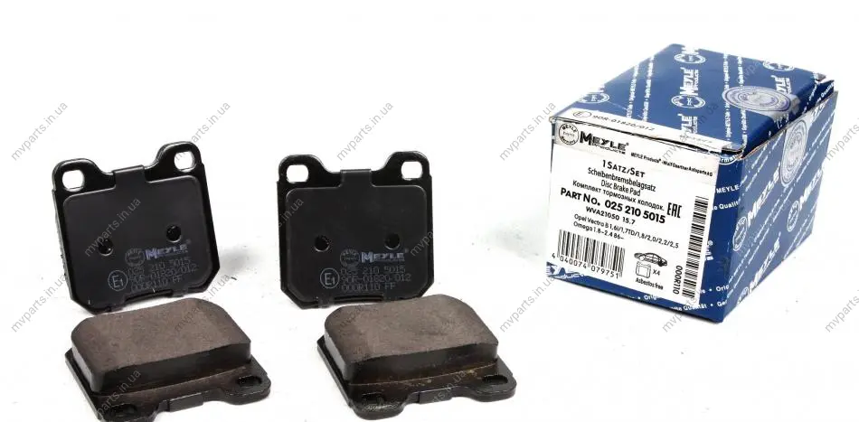 Колодки гальмівні (задні) Opel Omega A/B 025 210 5015 MEYLE 025-210-5015 (фото 1)