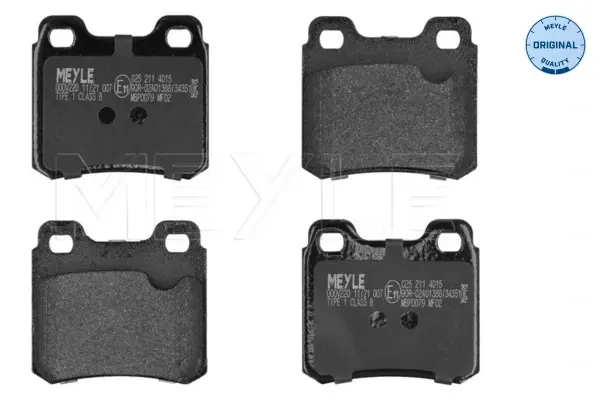 Колодки гальмівні (задні) Opel Astra F/Kadet E/Vectra A 1.8-2.0 86-98 025 211 4015 MEYLE 025-211-4015 (фото 1)
