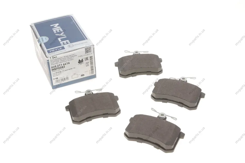 Колодки гальмівні (задні) Audi A4 -00/A6 -97 025 211 4416 MEYLE 025-211-4416 (фото 1)