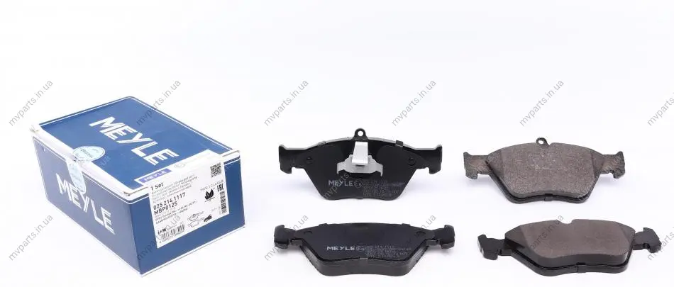 Колодки гальмівні (передні) Opel Clibra A/Omega B/Vectra A/SAAB 900 II 92-03 025 214 1117 MEYLE 025-214-1117 (фото 1)