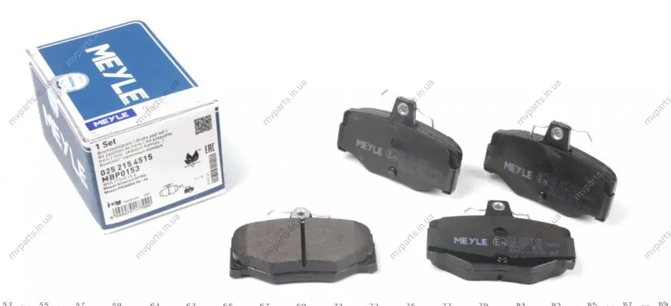 Колодки гальмівні (задні) Nissan Almera/ Primera 90-06 025 215 4515 MEYLE 025-215-4515 (фото 1)