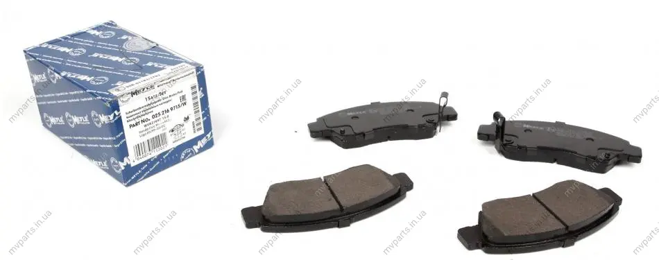 Колодки гальмівні (передні) Honda Civic 91-01 025 216 9715/W MEYLE 025-216-9715-W (фото 1)