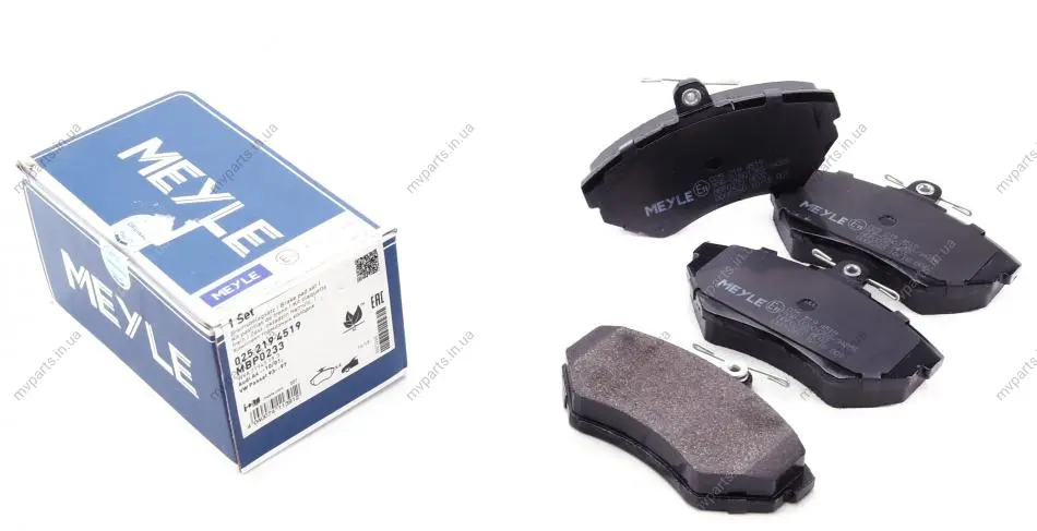Колодки гальмівні (передні) Audi A4 94-01/VW Passat 96-00 025 219 4519 MEYLE 025-219-4519 (фото 1)