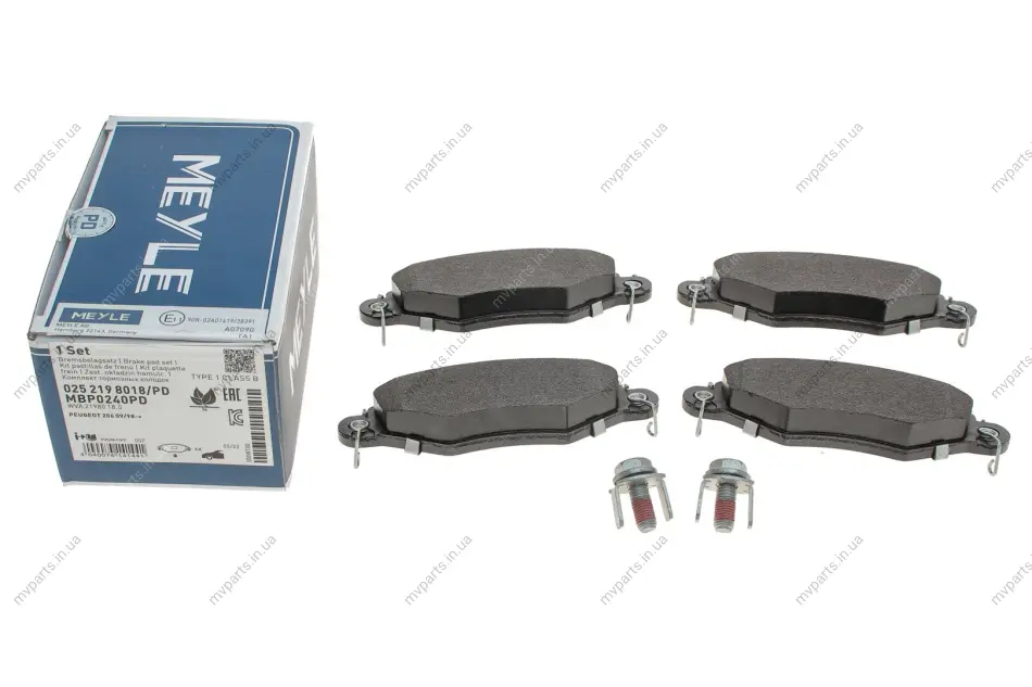 Колодки гальмівні (передні) Renault Kangoo 98- (Bosch) (Platinum) 025 219 8018/PD MEYLE 025-219-8018-PD (фото 1)