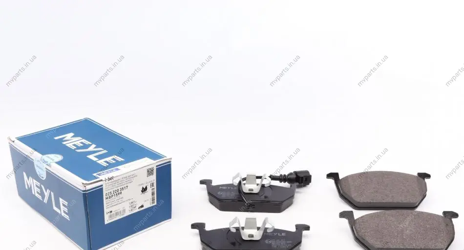 Колодки гальмівні (передні) Audi A3/VW Golf VII 12- (з датчиком) (Ate) 025 220 3517 MEYLE 025-220-3517 (фото 1)