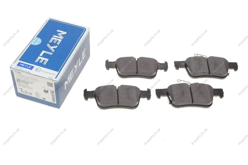 Колодки гальмівні (задні) Ford Focus 18-/Fusion 12-(ATE) 025 222 3116 MEYLE 025-222-3116 (фото 1)