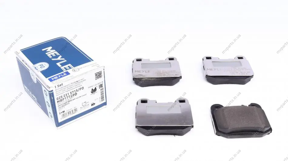 Колодки гальмівні (задні) MB M-class (W163) 2.3-5.4 98-05 025 231 5715/PD MEYLE 025-231-5715-PD (фото 1)