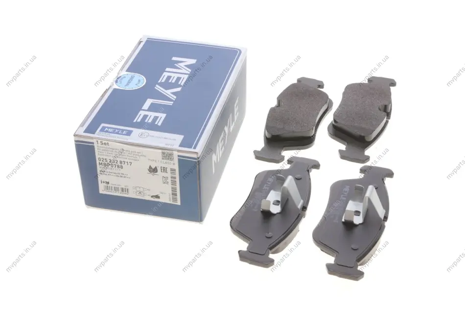 Колодки гальмівні (передні) BMW 3 (E46) 98- 025 232 8717 MEYLE 025-232-8717 (фото 1)