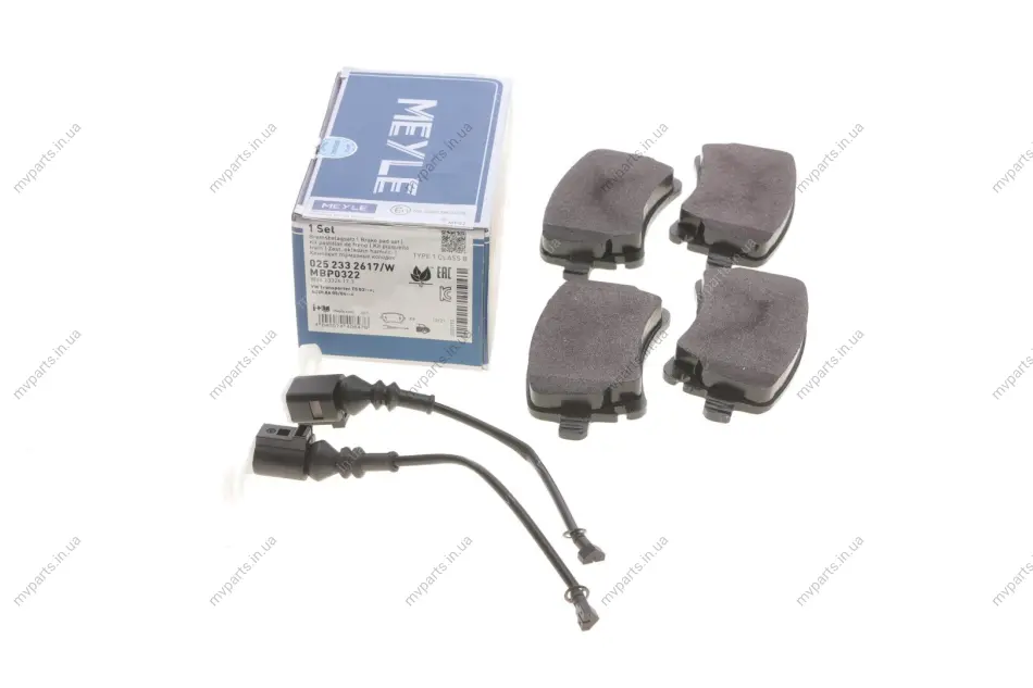 Колодки гальмівні (задні) VW T5 03- (Lucas) (з датчиком) 025 233 2617/W MEYLE 025-233-2617-W (фото 1)