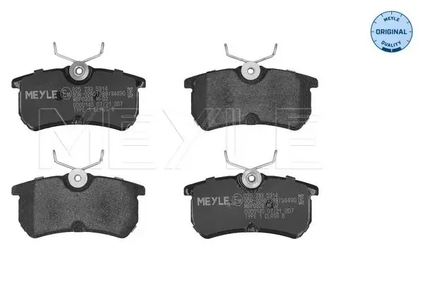 Колодки гальмівні (задні) Ford Focus 98-04/Fiesta 05- 025 233 5314 MEYLE 025-233-5314 (фото 1)