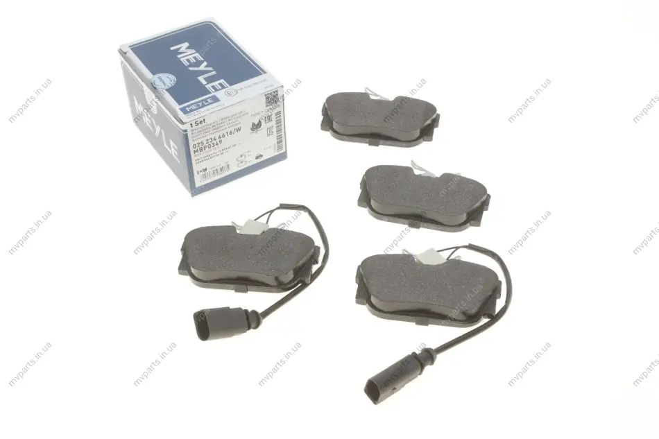 Колодки гальмівні (задні) VW T4 98-00- R16 (з датчиками) 025 234 4616/W MEYLE 025-234-4616-W (фото 1)