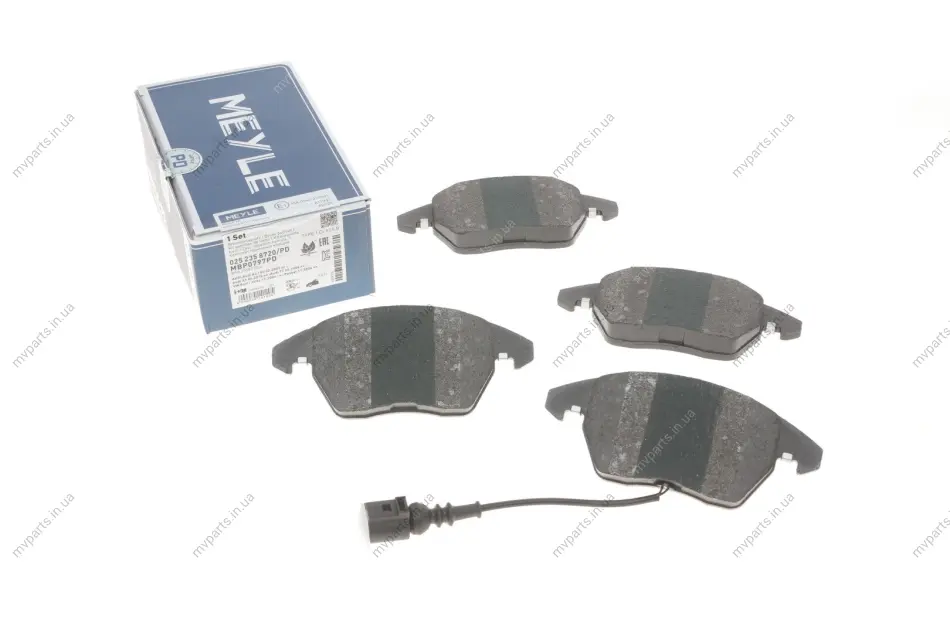 Колодки гальмівні (передні) VW Caddy III/Golf/Jetta/Passat/Skoda Fabia/Octavia/SuperB 04- 025 235 8720/PD MEYLE 025-235-8720-PD (фото 1)