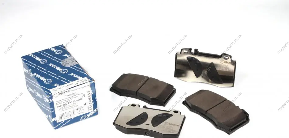 Колодки гальмівні (передні) MB C-class (W203)/E-class (W211)/CLK-class (C209) 98- 025 237 4517 MEYLE 025-237-4517 (фото 1)