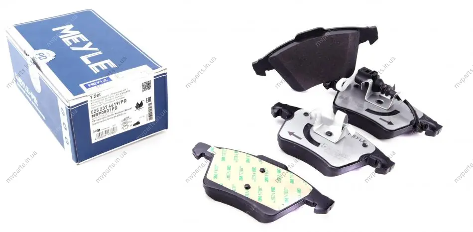 Колодки гальмівні (передні) VW T5 03- (з датчиком) 025 237 4619/PD MEYLE 025-237-4619-PD (фото 1)