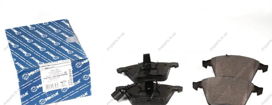 Колодки гальмівні (передні) Audi A3/Seat Leon/Skoda SuperB/VW Golf/Passat 03-15 025 238 0120/W MEYLE 025-238-0120-W (фото 1)