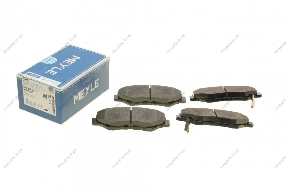 Колодки гальмівні (передні) Honda Accord VII 03-08/CR-V II 01-07/CR-V IV 13-/Civic IX/X 14- 025 238 6817 MEYLE 025-238-6817 (фото 1)