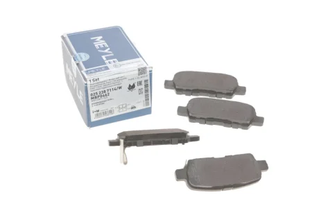 Колодки гальмівні (задні) Renault Koleos/Nissan Juke/Qashqai/X-Trail/Suzuki 08- (Akebono) 025 238 7114/W MEYLE 025-238-7114-W