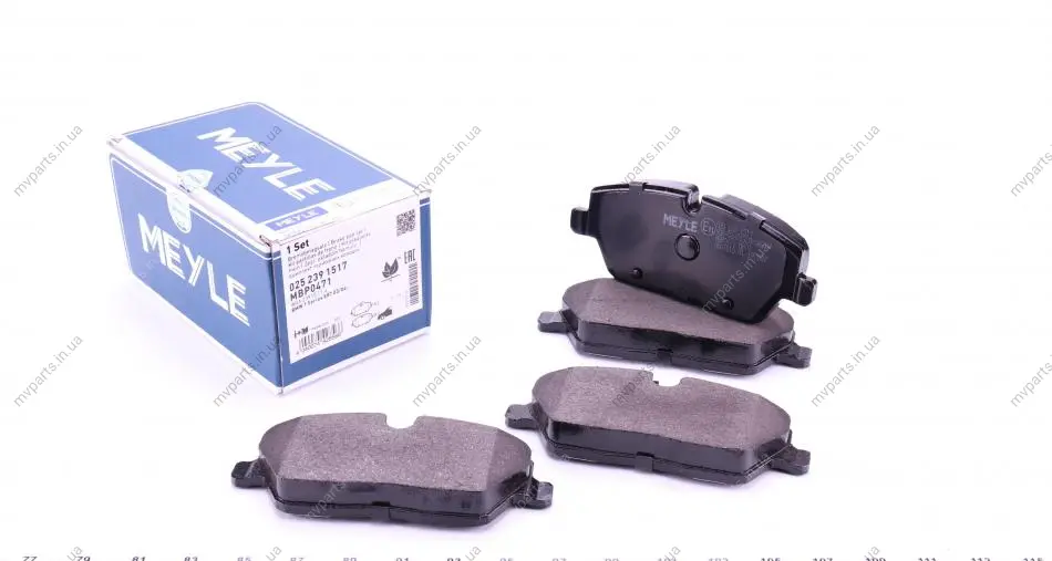 Колодки гальмівні (передні) BMW 1 (E87) 03-12 025 239 1517 MEYLE 025-239-1517 (фото 1)