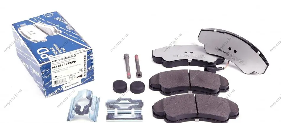 Колодки гальмівні (передні) Citroen Jumper/Fiat Ducato/Peugeot Boxer 02- R16 025 239 1919/PD MEYLE 025-239-1919-PD (фото 1)