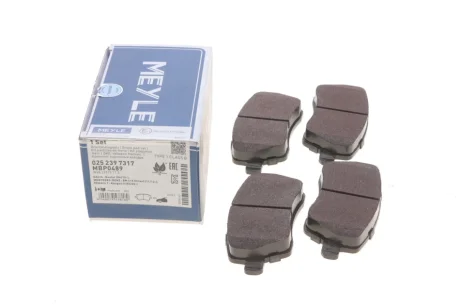 Колодки гальмівні (передні) Renault Kangoo 08- (TRW) (116.5/52.6/17.3mm.) 025 239 7317 MEYLE 025-239-7317