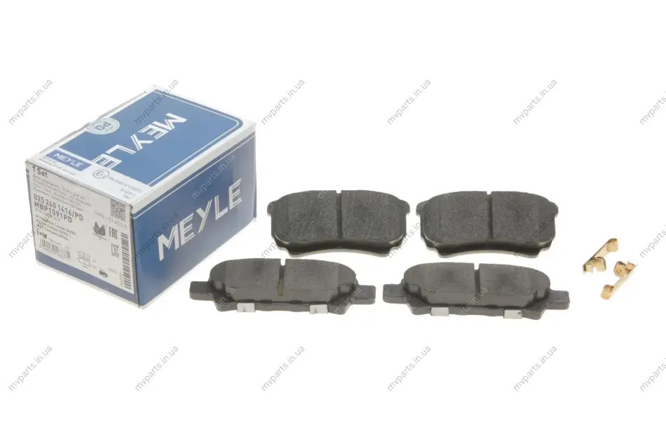 Колодки гальмівні (задні) Mitsubishi Outlander/Lancer 01- (Akebono) 025 240 1416/PD MEYLE 025-240-1416-PD (фото 1)