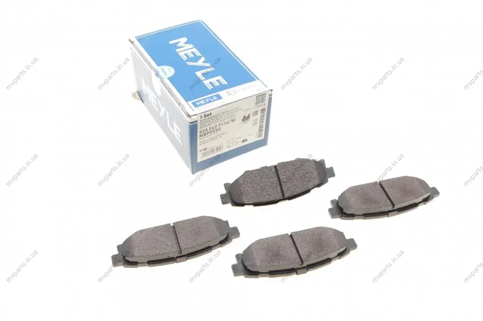 Колодки гальмівні (задні) Subaru Forester/Impreza 08-/Legacy 03-14/Outback 03-/Toyota GT 12- 025 242 7114/W MEYLE 025-242-7114-W (фото 1)