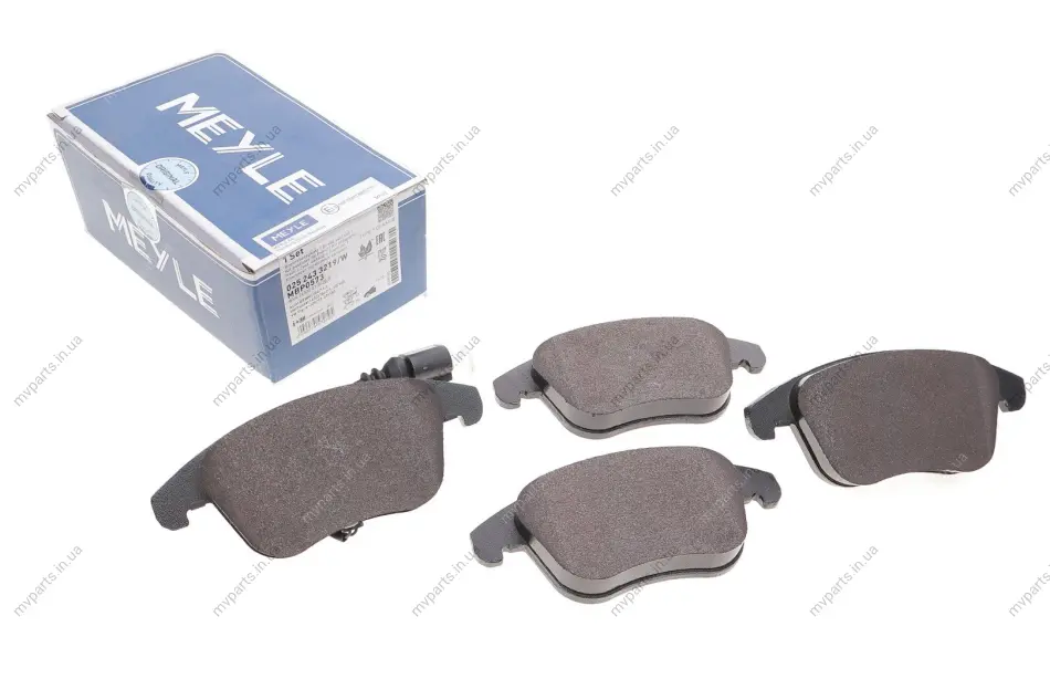 Колодки гальмівні (передні) VW Tiguan/Sharan 07- (з датчиком) 025 243 3219/W MEYLE 025-243-3219-W (фото 1)
