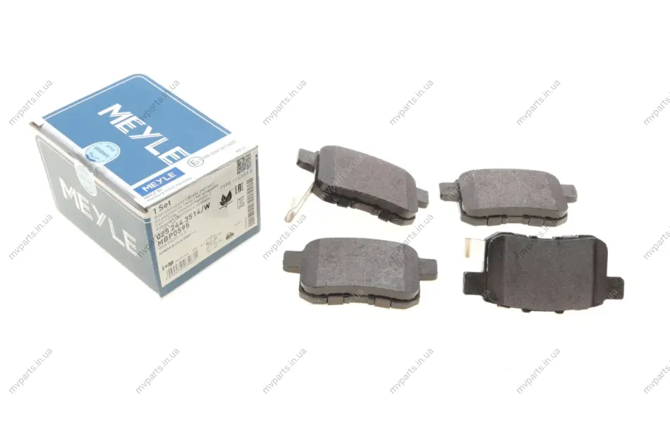 Колодки гальмівні (задні) Honda Accord VIII 2.0-2.4i 08- (Nissin) 025 244 3514/W MEYLE 025-244-3514-W (фото 1)