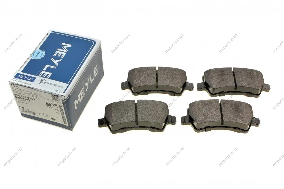 Колодки гальмівні (задні) Ford Galaxy/S-Max 06-15/Volvo S60/S80/V60/V70/XC60/XC70 08-/Land Rover 11 025 244 9617 MEYLE 025-244-9617 (фото 1)